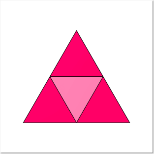 Magenta triangles Posters and Art